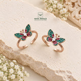 Colourful Butterfly Toe Ring