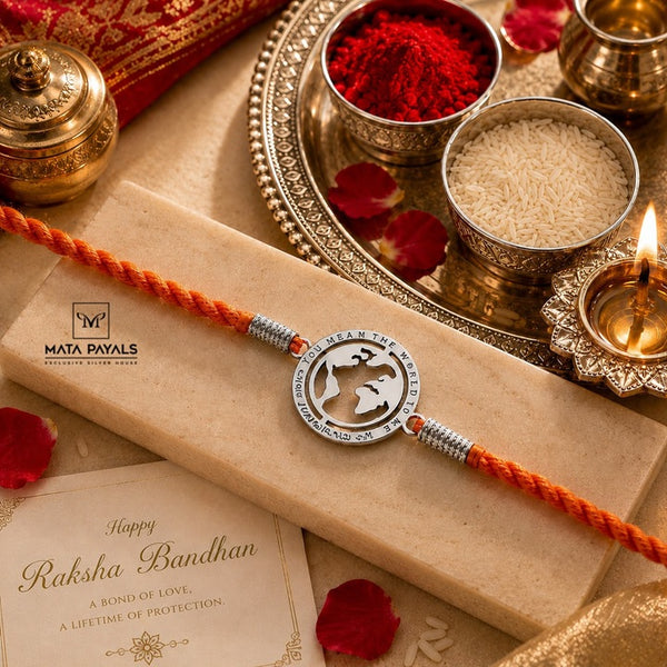 Elegant Rhodium Rakhi