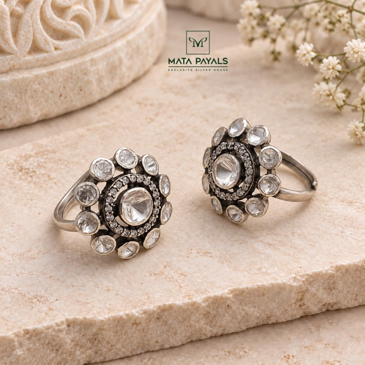 Bright Moissanite Toe Ring