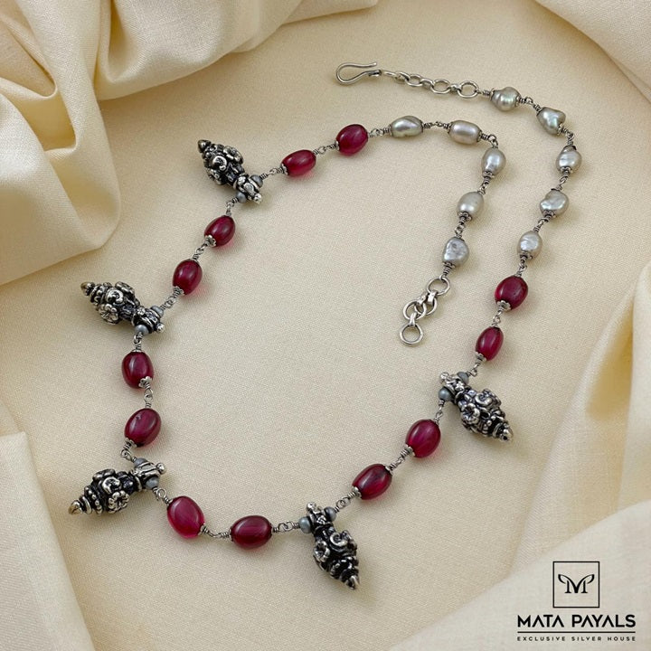 Impressive Red Onyx Beads Chain