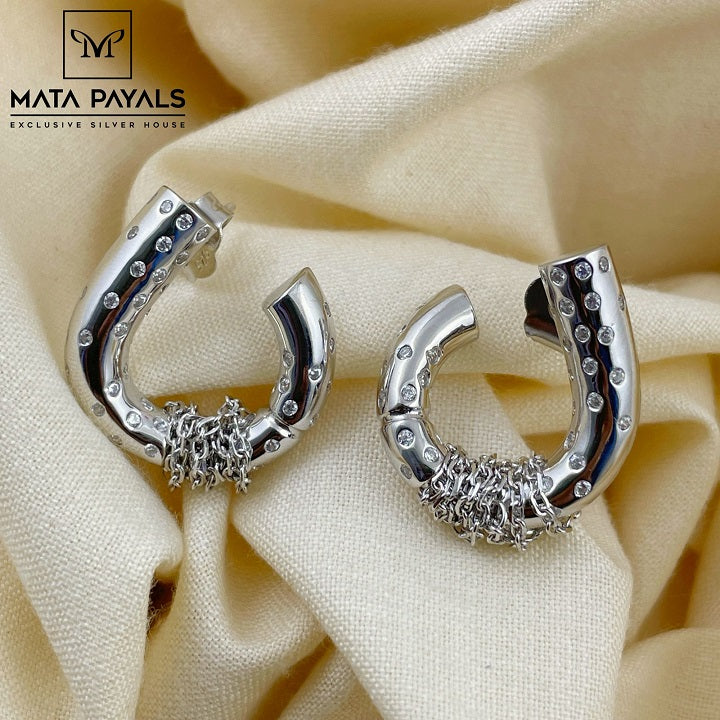 Exclusive Rhodium Hoop