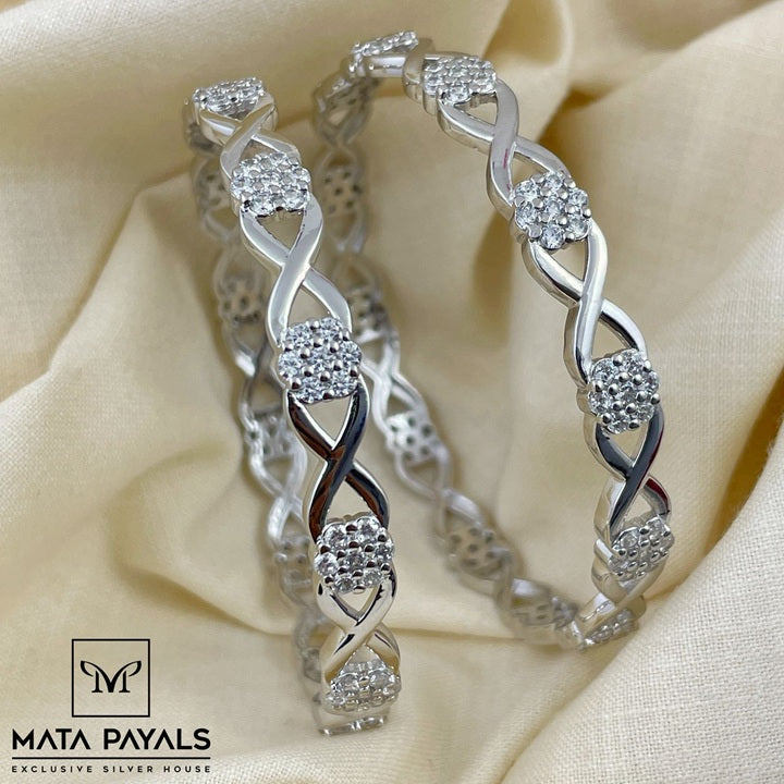 Elegant Rhodium Bangle