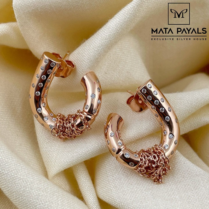 Charming Rose Gold Hoop