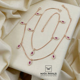 Rose Gold Anklets With Stones