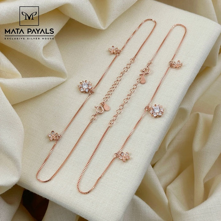 Zircon Stone Rose Gold Payal