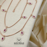 Rose Gold Anklets With Stones