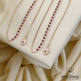 Red And White Stone Payal