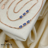 Evil Eye With Hearts Anklet