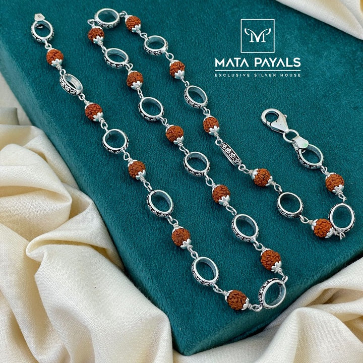Oxidised Rudrakshi Mala