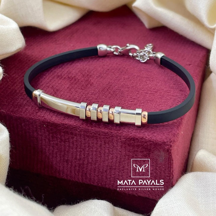 Fancy Dual Tone Silicon Bracelet
