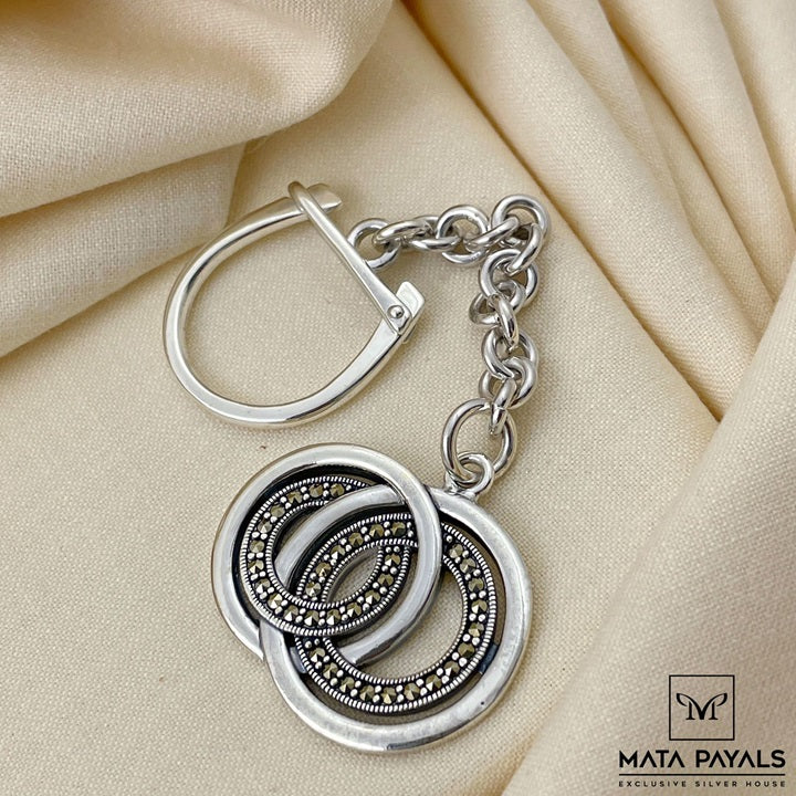 Silver Marcasite Key Chain