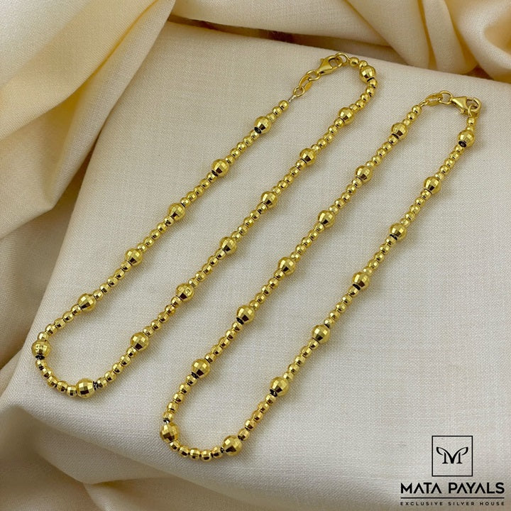 Fabulous Beaded Gold Polish Anklet