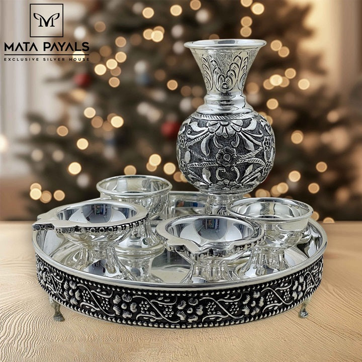 Heavy Oxidised Pooja Set
