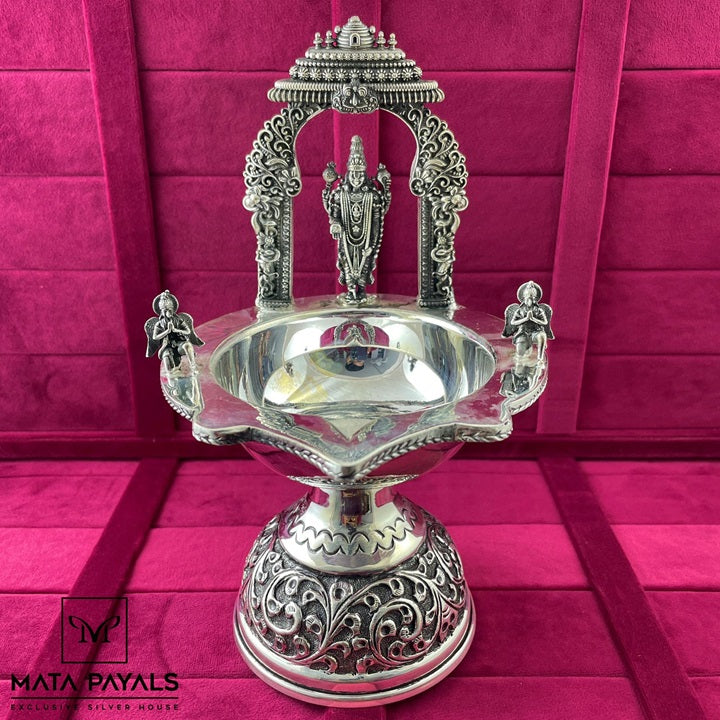Vishnu Oxidised Kamakshi Deepa