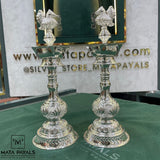 Attractive Plain Silver Deepa