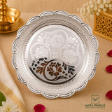 Expectational Silver Aarthi Plate