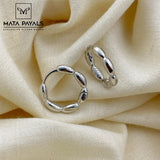 Bright Rhodium Hoop