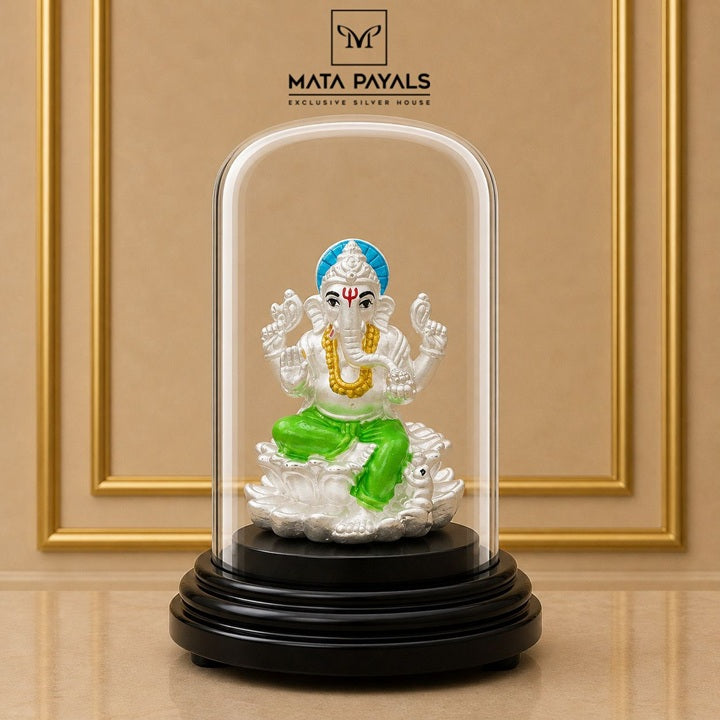 Green Ganesha Idol