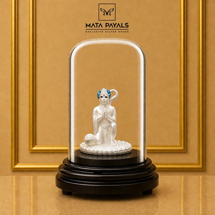 Silver Hanuman Box Idol