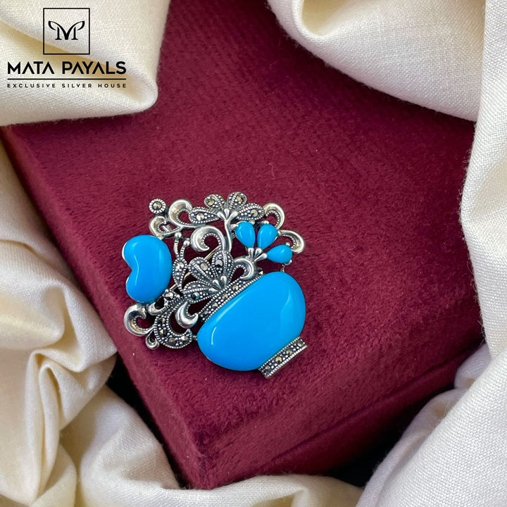 Elegant Oxidised Pendant Cum Brooch