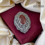 Oxidised Marcasite Brooch