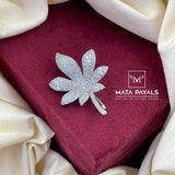 Maple Leaf Stone Studded Brooch