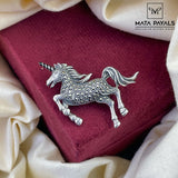 Unicorn Marcasite Pendant Cum Brooch