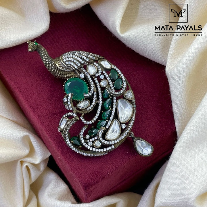 Majestic Peacock Brooch