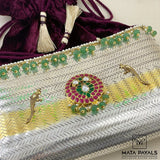 Ethnical Kundan Mayura Bag