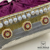 Beautiful Dual Tone Kundan Bag