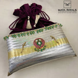 Ethnical Kundan Mayura Bag