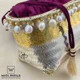 Beautiful Dual Tone Kundan Bag