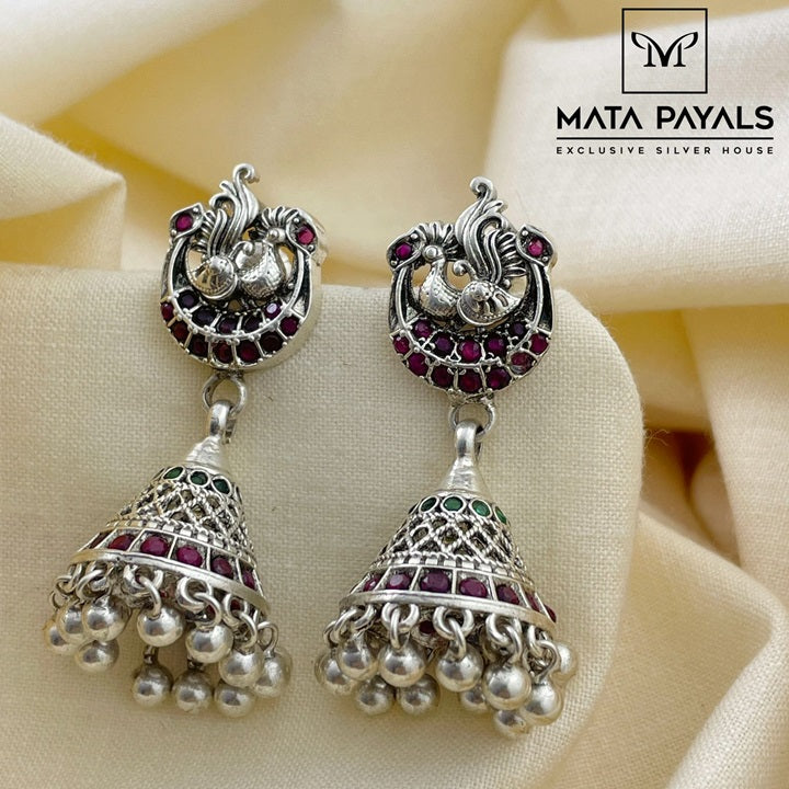 Grandeur Peacock Jhumka