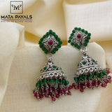 Greenish Oxidised Jumka