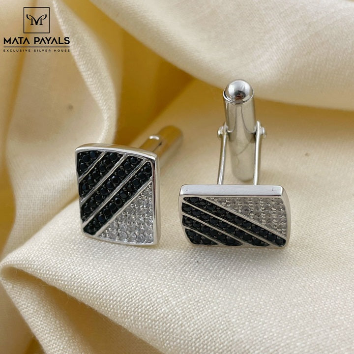 Attractive Men's Zircon Cuff Links
