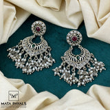 Impeccable R&G Oxidised Chandbali