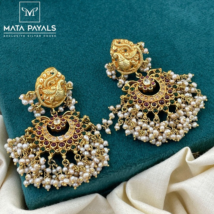 Unimaginable Silver Gold Plated Chandbali