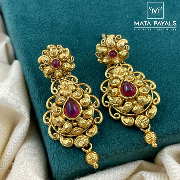Traditional Mango Gold Plated Earing