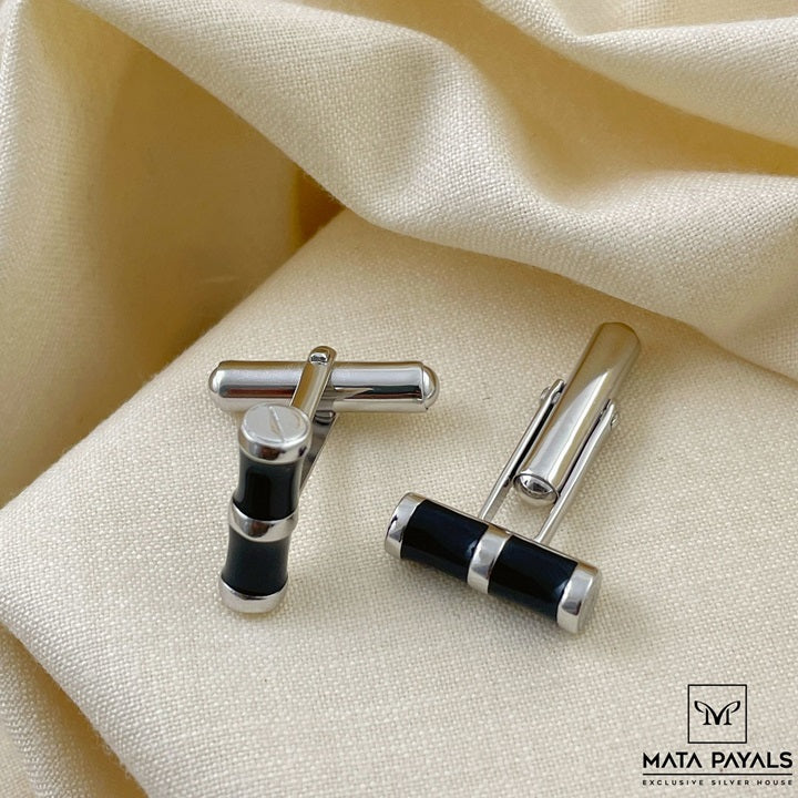 Stylish Enamel Cuff Links