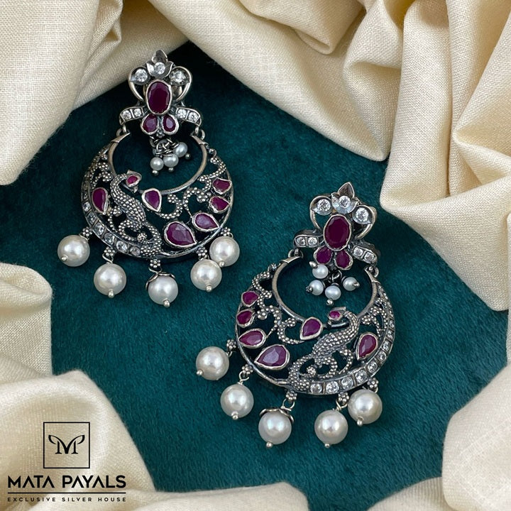 Fancy Oxidised Chandbali