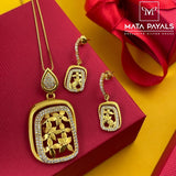 Dazzling Zircon Pendant Set