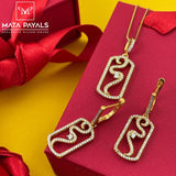Classy Zircon Pendant Set