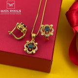 Small Floral Pendant Set
