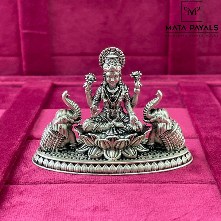 Oxidised Gaja Lakshmi Idol