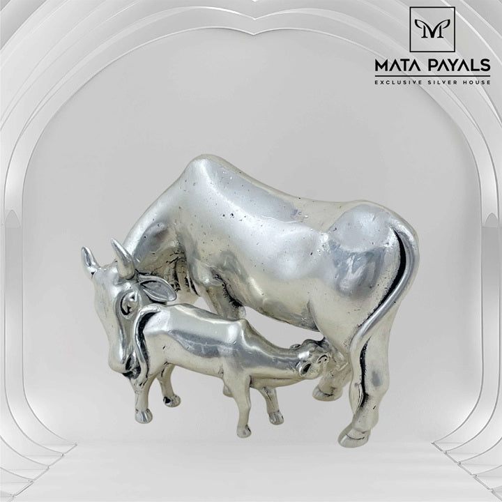 Oxidised Cow Calf Idol