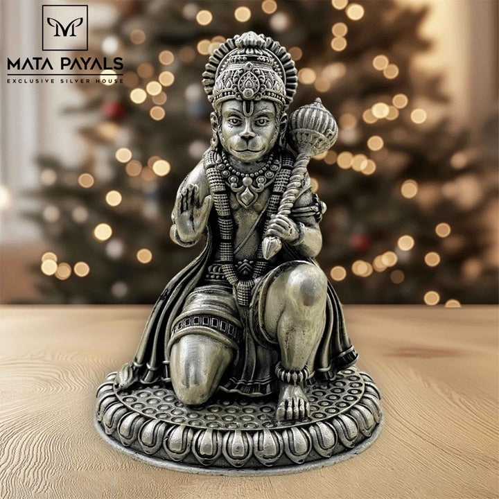 Oxidised Hanuman Idol