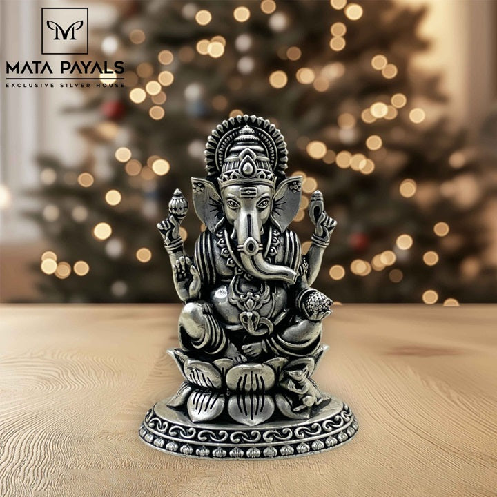Oxidised Ganesha Idol