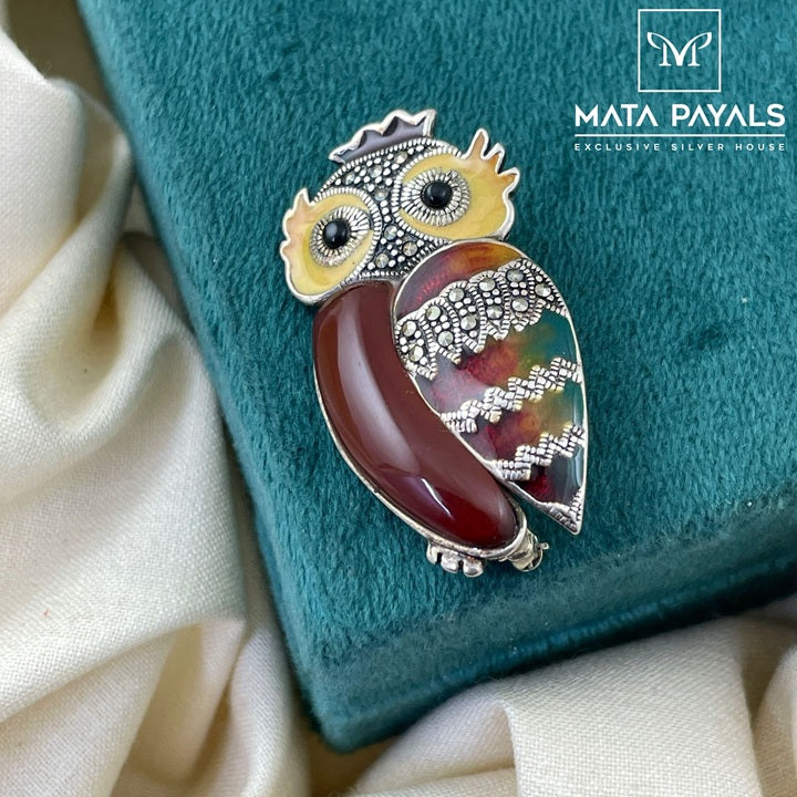 Colourful Owl Brooch