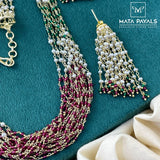 Elegant Multi Color Beads Long Hara