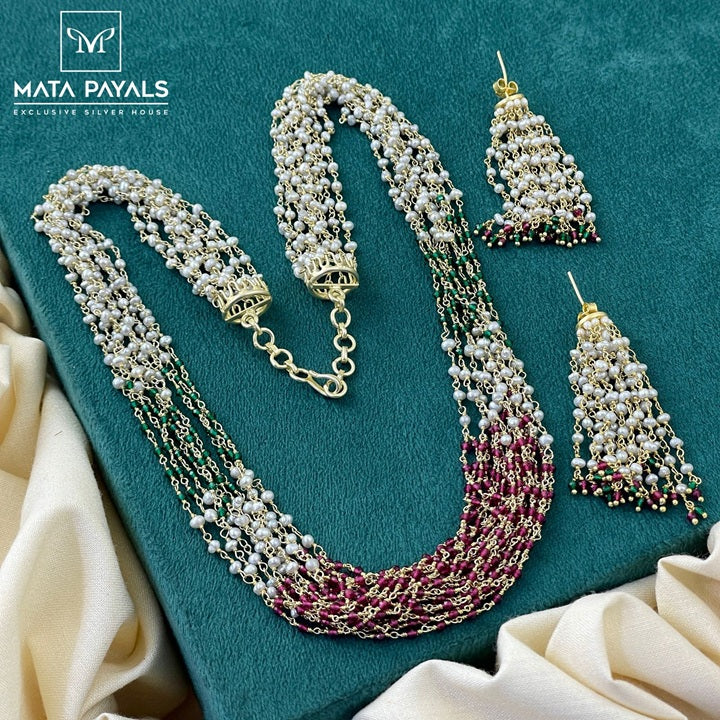 Elegant Multi Color Beads Long Hara